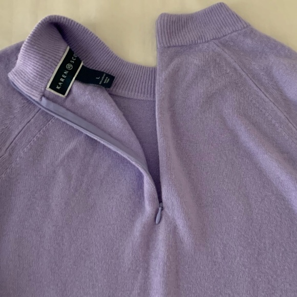 *Donated* Karen Scott Sweater Pullover Mock-Neck Back-Zip - Picture 5 of 7